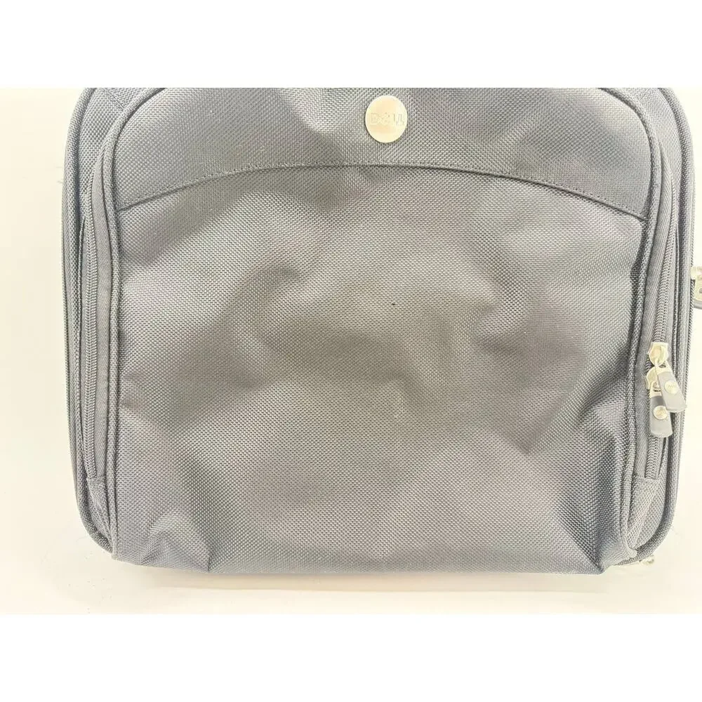 Dell Black Laptop Carrying Case Briefcase Messenger Bag Multiple Compartments